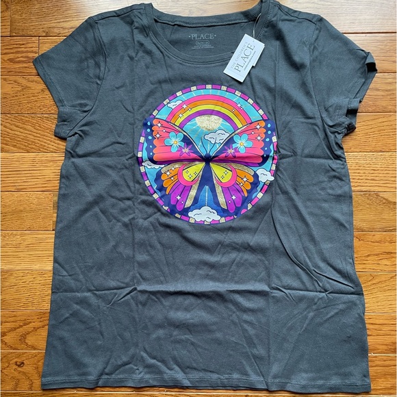 NEW! 2 Girls Graphic Tshirts Tees Size XL (Girl Power & Butterflies) NWT - Picture 7 of 12